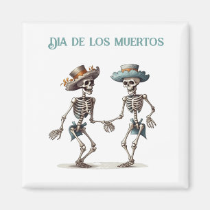 Aimant Dia de los Muertos dansant squelettes personnalisa