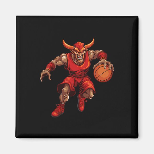 Aimant Diable de basket-ball (Devant)