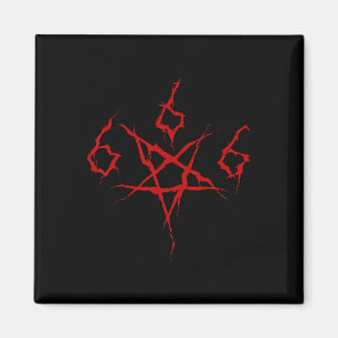 Aimant Diable Satan Satanic 666 Pentagram Occulte Horreur