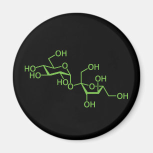 Aimant Diagramme chimique de la molécule de sucre de sucr