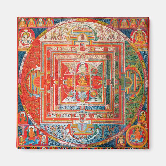 Aimant Diagramme cosmique Mandala pour la méditation (Devant)