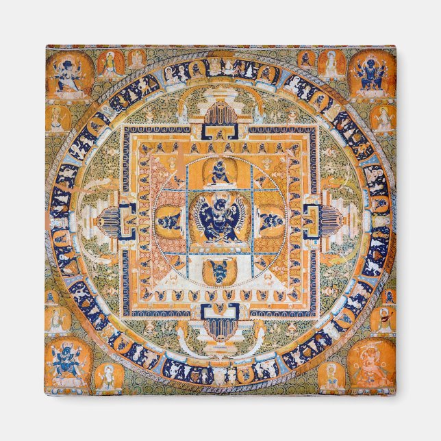 Aimant Diagramme cosmique Mandala pour la méditation (Devant)