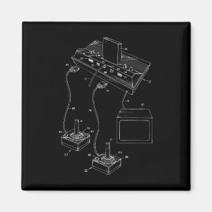 Aimant Diagramme de jeu vintage - Jeux vidéo Joystick con