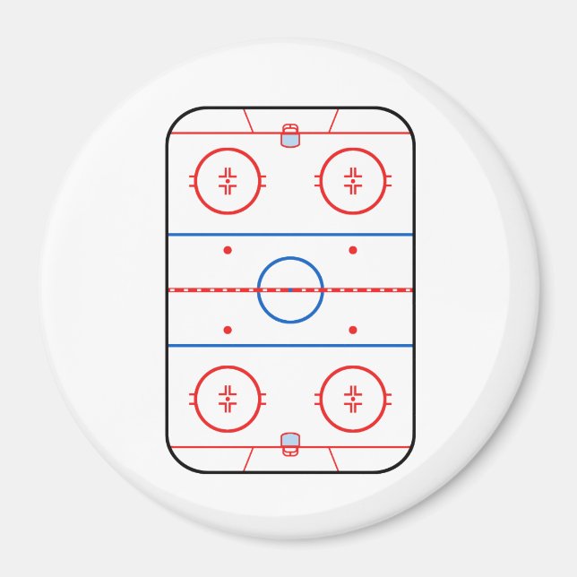 Aimant Diagramme de la patinoire Hockey Jeu Compagnon (Devant)