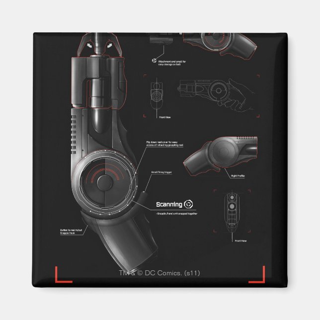 Aimant Diagramme d'un pistolet (Devant)