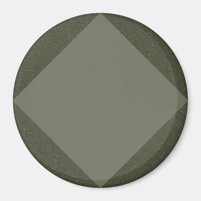 Aimant Diamant Vert Mousse avec Cadre Texturé (Devant)