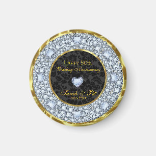 Aimant Diamants Barrage noir - Gold 50e anniversaire Mari