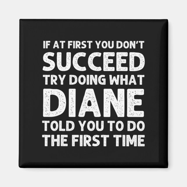 Aimant Diane Name D Birthday Funny Christmas J  (Devant)