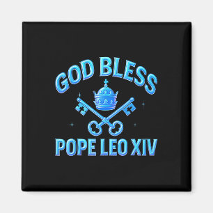 Aimant Dieu bénisse le pape Leo Xiv Retro Vintages cathol
