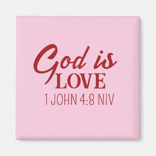 Aimant Dieu est Amour Bible Verse Foi chrétienne Rose