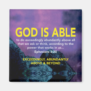 Aimant DIEU EST CAPABLE Éphésiens 3:20 Écriture Inspirati
