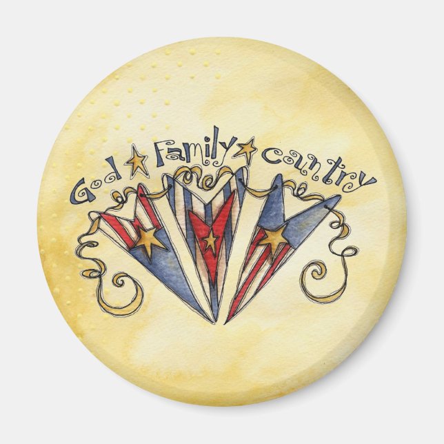 Aimant Dieu Famille Pays Amérique (Devant)