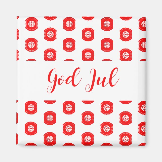 Aimant Dieu Joyeux Noël cadeau motif scandinave (Devant)