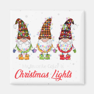 Aimant Dieu Jul Gnome Tomte Ma couleur préférée est No