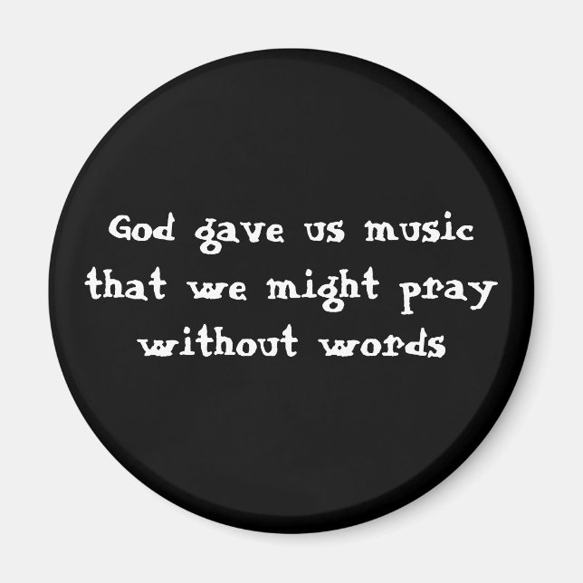 Aimant Dieu nous a donné de la musique que nous pourrions (Devant)