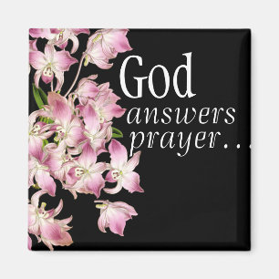 Aimant Dieu Répond à la prière Tropical Orchidée Fleurs M