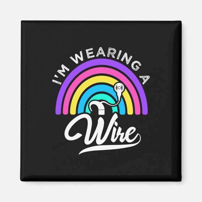 Aimant Difficile d'entendre ASL amusant ouïe malentendant (Devant)