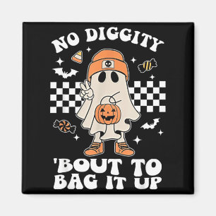 Aimant Diggity Prêt à Se Préparer pour Halloween Fantôme 
