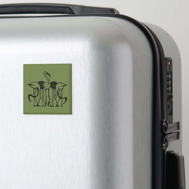 Aimant Dijsselhof - Cinq Flamants roses, art, (In Situ (Bagages))
