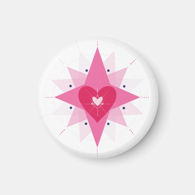 Aimant d'illustration cardiaque mariage Valentines (Devant)