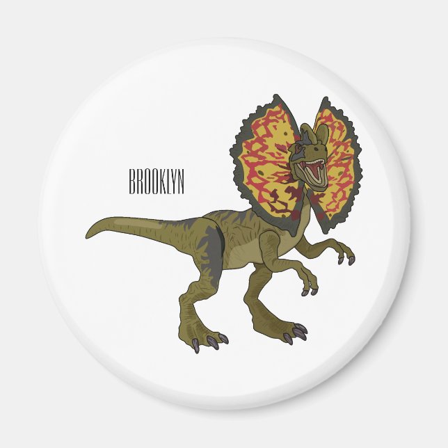 Aimant Dilophosaurus dessin animé (Devant)