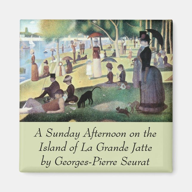 Aimant Dimanche après-midi, île La Grande Jatte par Seura (Devant)