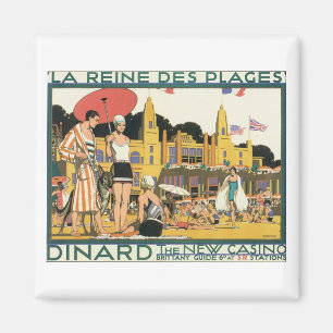 Aimant Dinard L'Affiche Vintage voyage Du Nouveau Casino