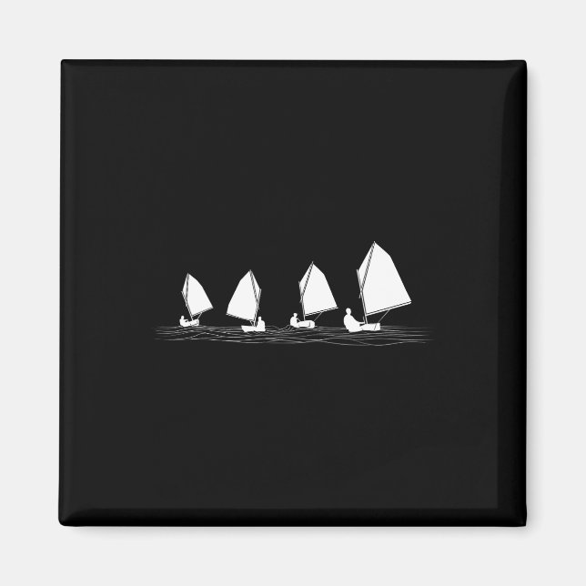 Aimant Dinghy Sail Boat Laser Optimist Racing Sailing Las (Devant)