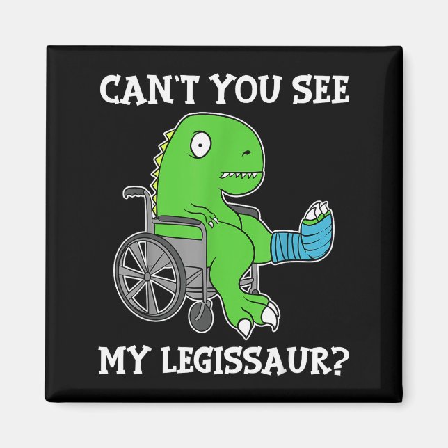 Aimant Dino Funny Get Well Broken Leg Gift Dinosaur With  (Devant)