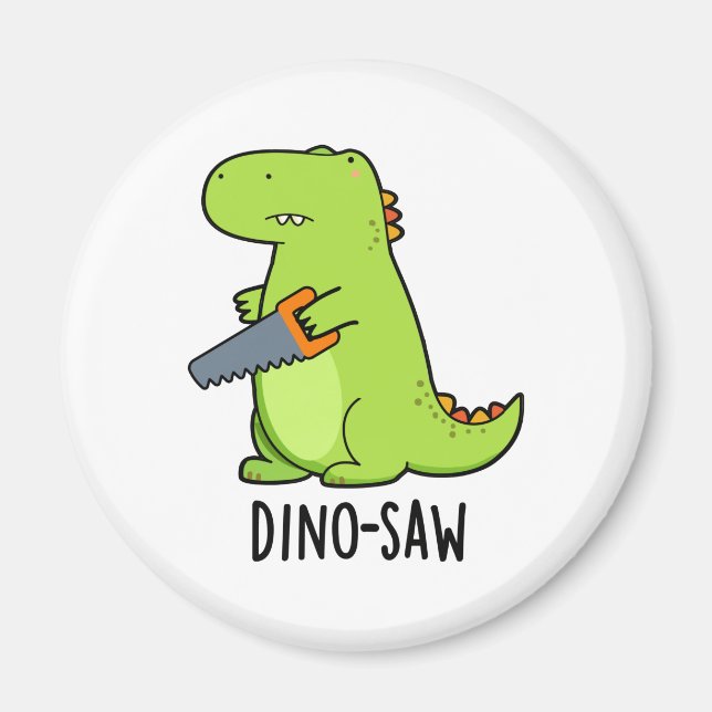 Aimant Dino-scie Funny Dinosaur Tool Pun (Devant)