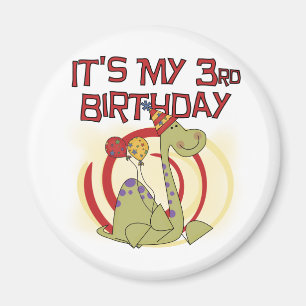 Aimant Dinosaur 3ème Anniversaire Tshirts et cadeaux