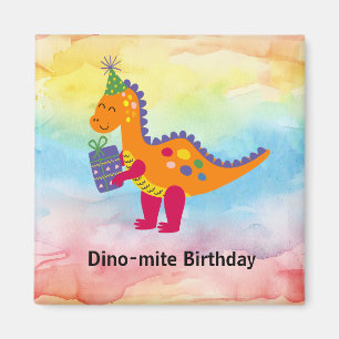 Aimant Dinosaur fête d'anniversaire