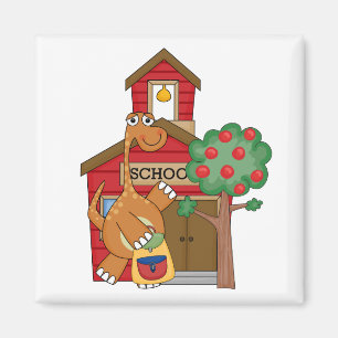 Aimant Dinosaure à l'école t-shirts et cadeaux