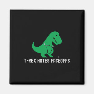 Aimant Dinosaure de hockey T-rex drôle déteste les mises 