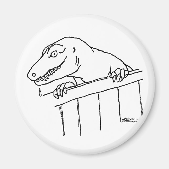 Aimant Dinosaure de quartier convivial (Devant)