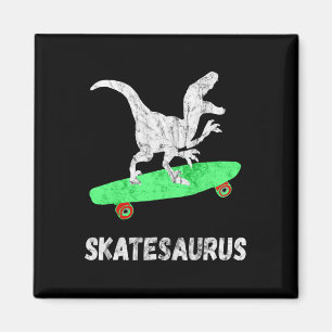 Aimant Dinosaure en skateboard T-rex drôle de planche à r