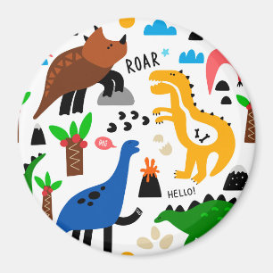 Aimant Dinosaures motif transparent