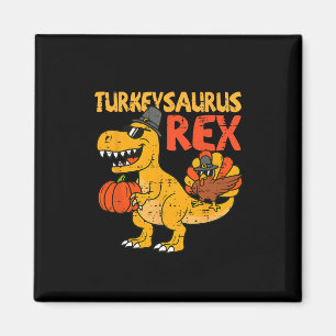 Aimant Dinosaurus Dinde Rex Dinosaure Garçon de Thanksgiv