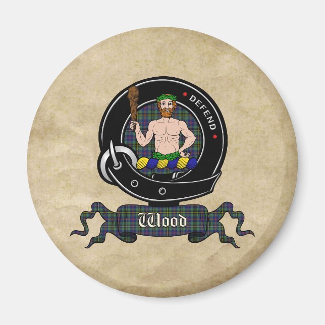 Aimant d'insigne de clan de bois (Devant)