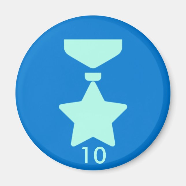 Aimant d'insigne - Médaille 10 (Devant)
