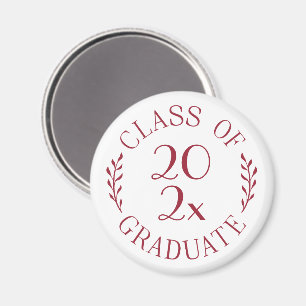 Aimant Diplômé de la promotion 2026 Chic Typographie Bour