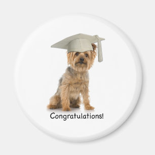 Aimant Diplôme Yorkie Félicitations Yorkie