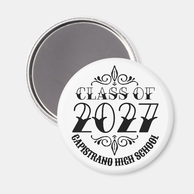 Aimant Diplômés de la promotion 2027 de la classe Gris de (Recto/Verso)
