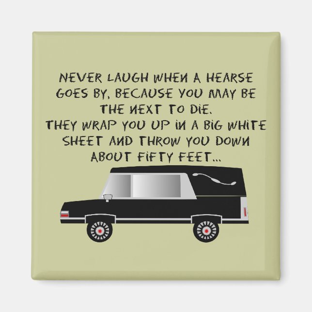 Aimant Directeur funéraire / Mortician Funny Hearn Design (Devant)