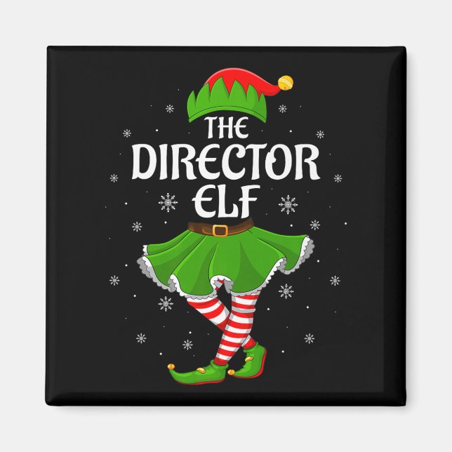 Aimant Director Elf Christmas Family Girls Women Elf Squa (Devant)