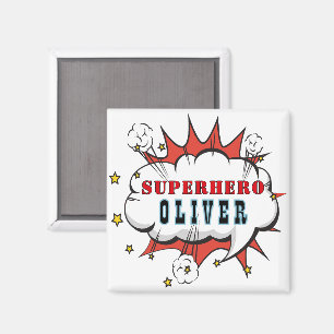 Aimant Discours comique Superhero Cloud Boy Fête d'annive
