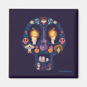 Aimant Disney Pixar Coco   Caractère Crâne à sucre