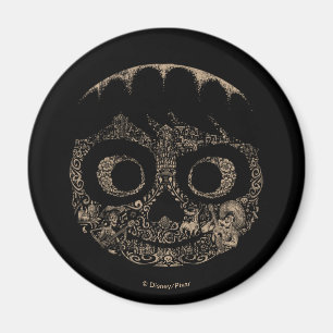 Aimant Disney Pixar Coco   Miguel   Graphique de crâne or