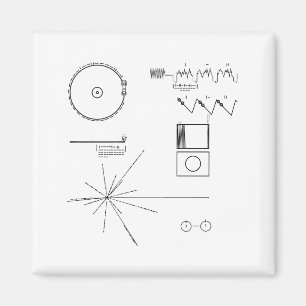 Aimant Disque d'or de la NASA Voyager