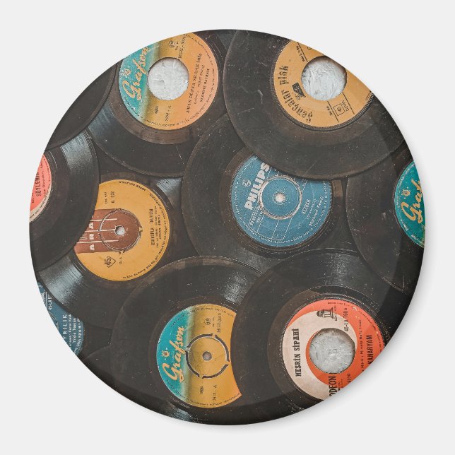 Aimant Disques Classiques Vinyle Noir (Devant)